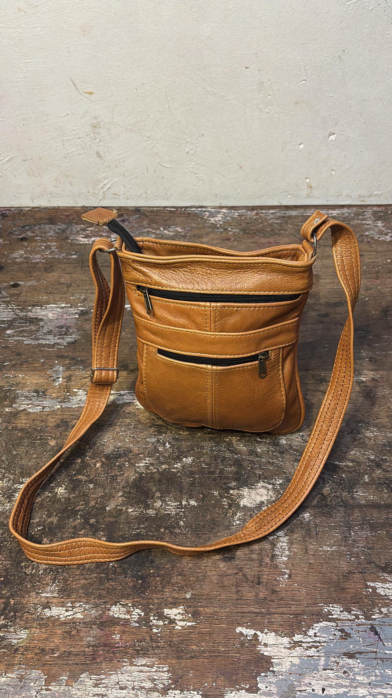Leather Slim Crossbody Bag 